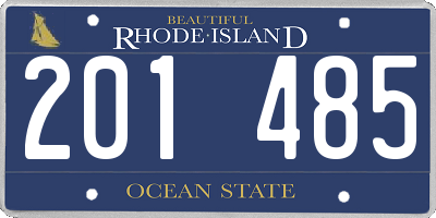 RI license plate 201485
