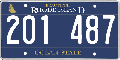RI license plate 201487