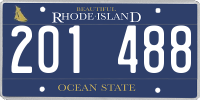 RI license plate 201488