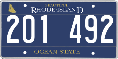 RI license plate 201492