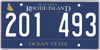 RI license plate 201493