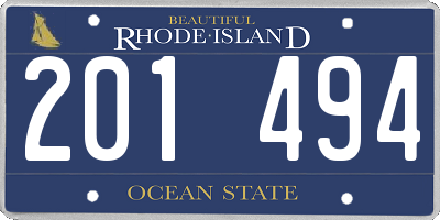 RI license plate 201494
