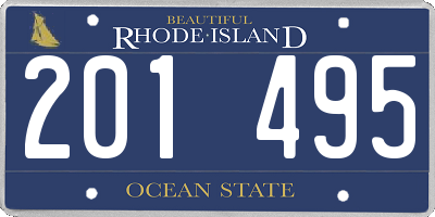RI license plate 201495