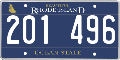 RI license plate 201496