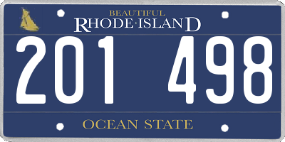 RI license plate 201498