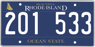 RI license plate 201533