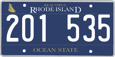 RI license plate 201535