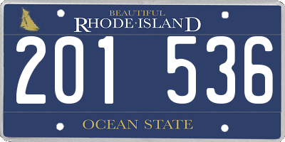 RI license plate 201536