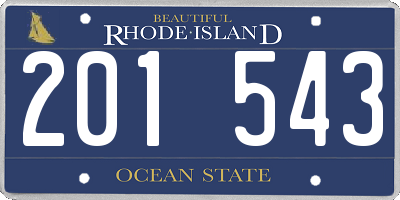 RI license plate 201543