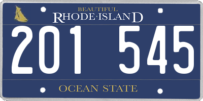 RI license plate 201545