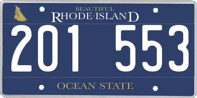 RI license plate 201553
