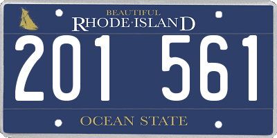 RI license plate 201561