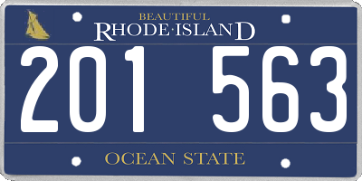 RI license plate 201563