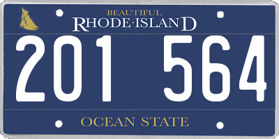 RI license plate 201564