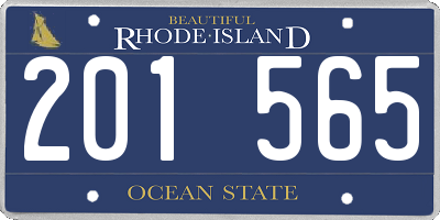 RI license plate 201565