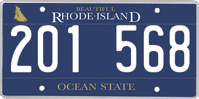 RI license plate 201568
