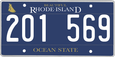 RI license plate 201569