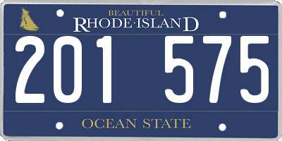 RI license plate 201575