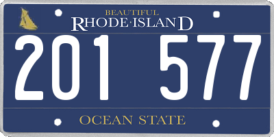RI license plate 201577