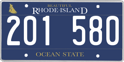 RI license plate 201580