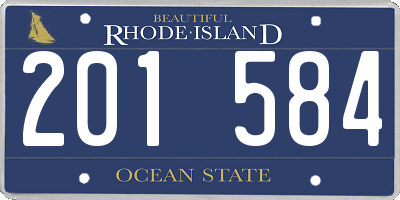 RI license plate 201584