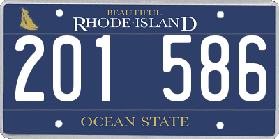 RI license plate 201586