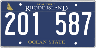 RI license plate 201587