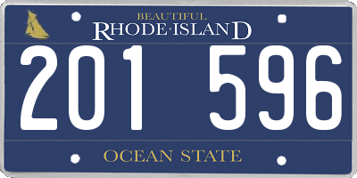 RI license plate 201596