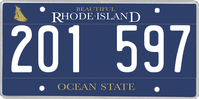 RI license plate 201597