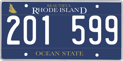 RI license plate 201599