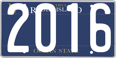 RI license plate 2016