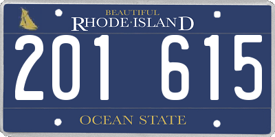 RI license plate 201615