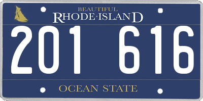 RI license plate 201616