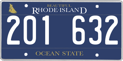 RI license plate 201632