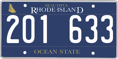 RI license plate 201633