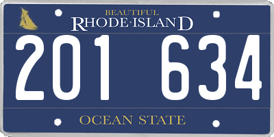 RI license plate 201634