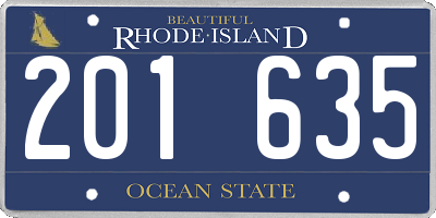 RI license plate 201635