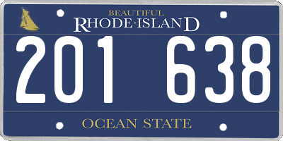 RI license plate 201638
