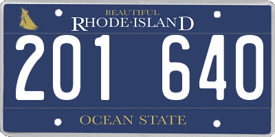RI license plate 201640