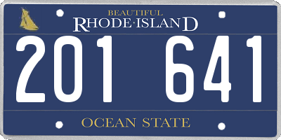 RI license plate 201641
