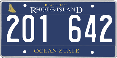 RI license plate 201642