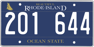 RI license plate 201644