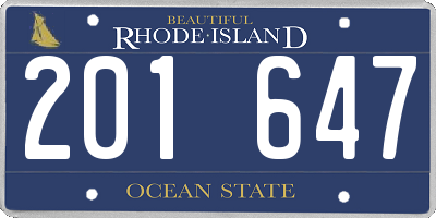 RI license plate 201647