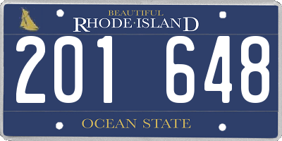 RI license plate 201648