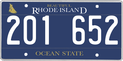 RI license plate 201652