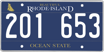 RI license plate 201653