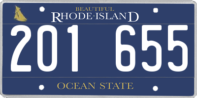 RI license plate 201655