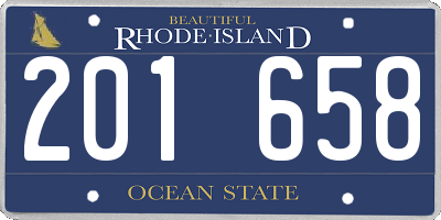 RI license plate 201658