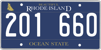 RI license plate 201660