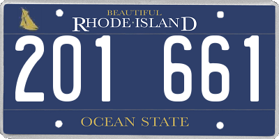 RI license plate 201661